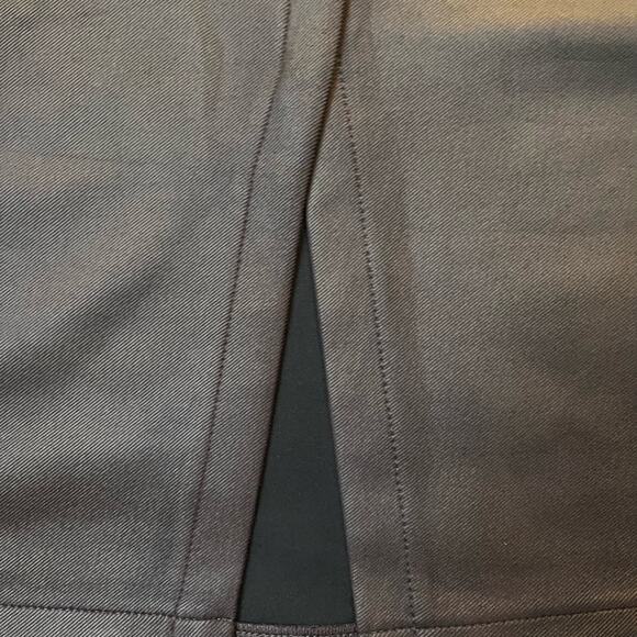 Andrew Marc NY Women’s XS Wrap Slit Gold Chain Embellished Chocolate Brown Skirt - Picture 2 of 6